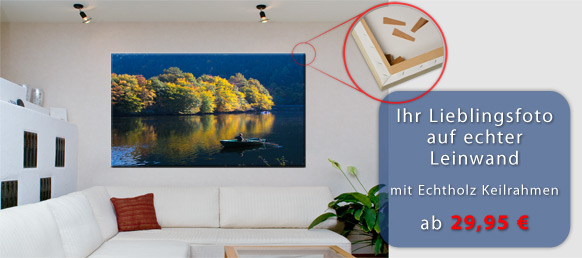 eigenes Foto auf Leinwand drucken mit Echtholz Keilrahmen ab 29,95
