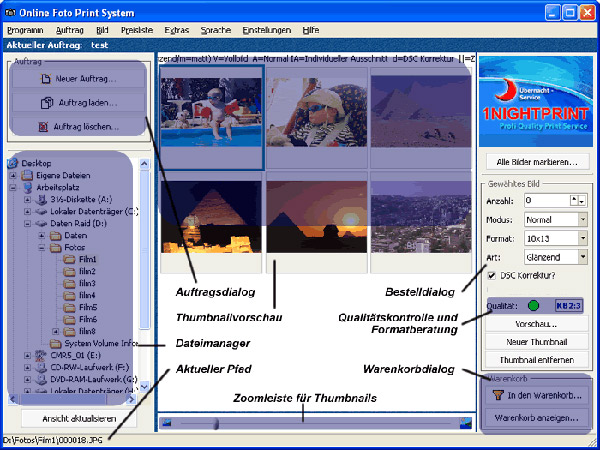 Bestellsoftware �bersicht