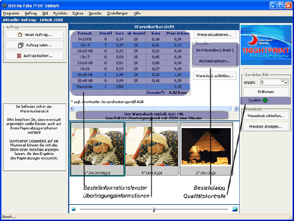 Bestellsoftware Warenkorb
