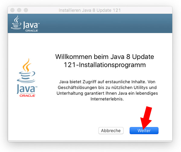 Java Installation durchführen